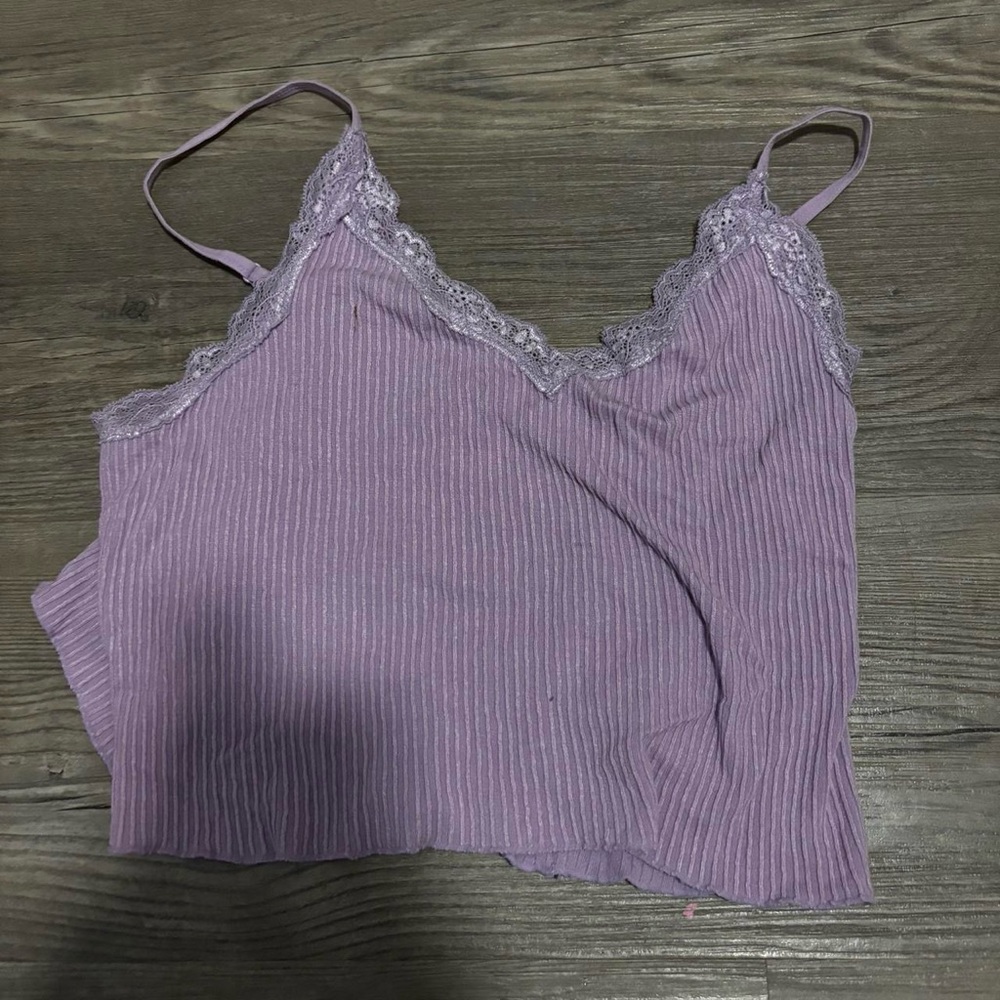 purple lace tank top